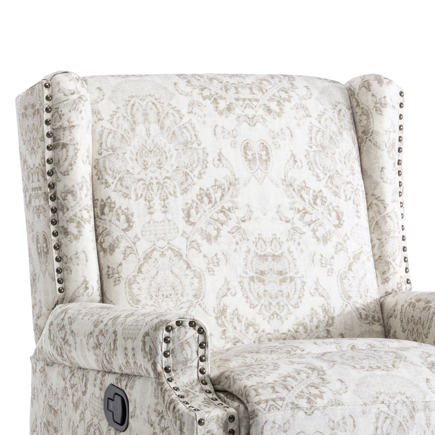 Lot de 2 chaises inclinables à bascule pivotantes à commande manuelle avec dossier inclinable, motif, 73,7 cm de largeur.
