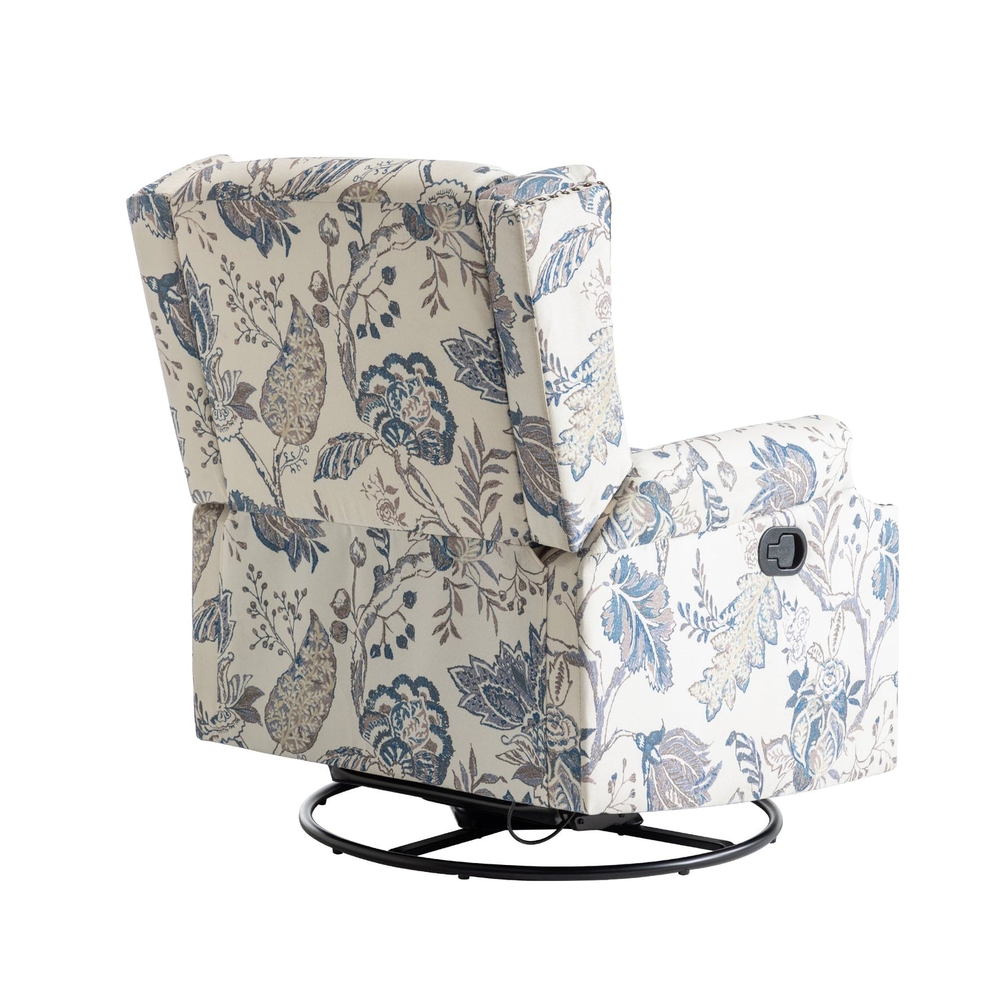 Lot de 2 chaises inclinables à bascule pivotantes à commande manuelle avec dossier inclinable, motif, 73,7 cm de largeur.
