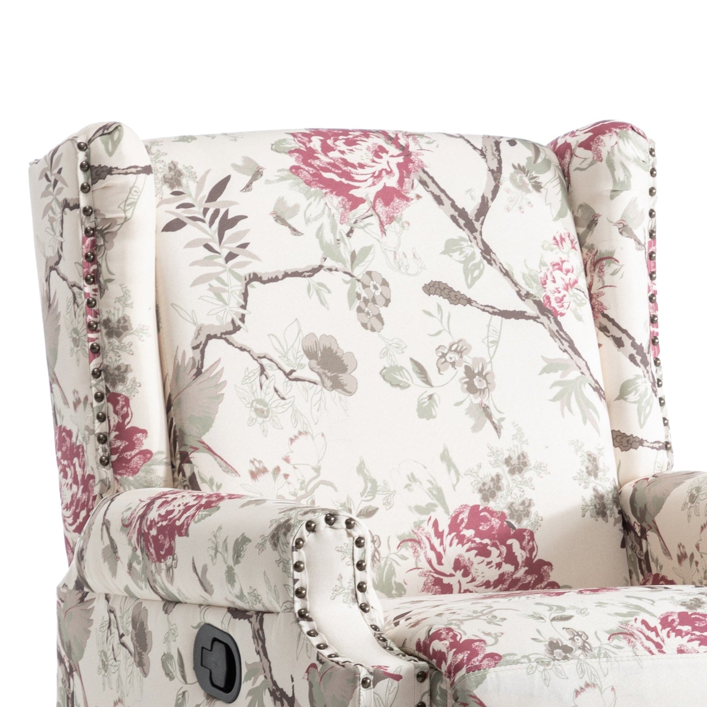 Lot de 2 chaises inclinables à bascule pivotantes à commande manuelle avec dossier inclinable, motif, 73,7 cm de largeur.