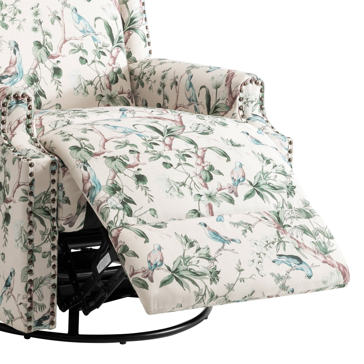 Lot de 2 chaises inclinables à bascule pivotantes à commande manuelle avec dossier inclinable, motif, 73,7 cm de largeur.