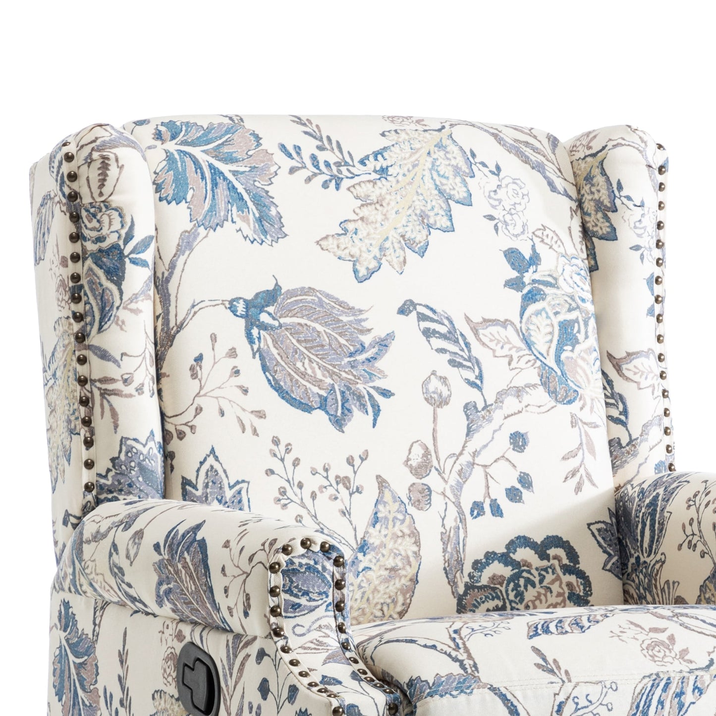 Lot de 2 chaises inclinables à bascule pivotantes à commande manuelle avec dossier inclinable, motif, 73,7 cm de largeur.