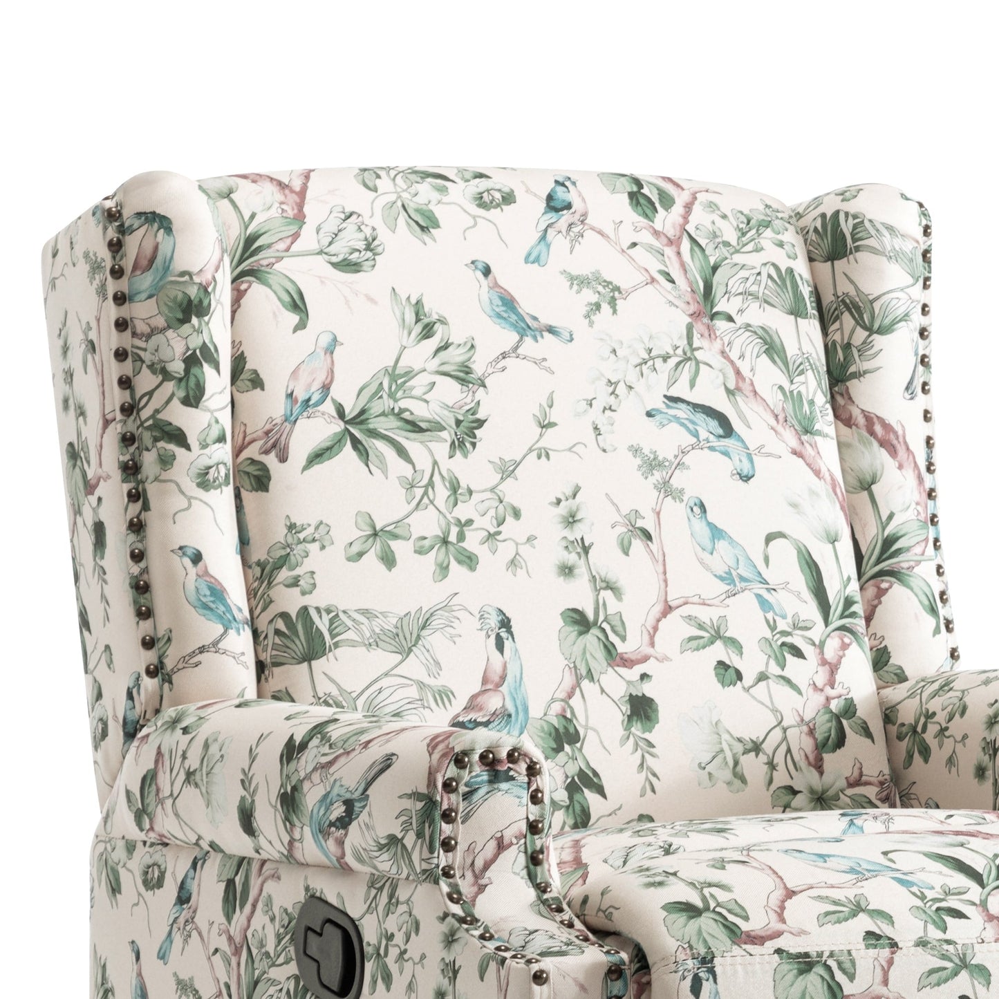 Lot de 2 chaises inclinables à bascule pivotantes à commande manuelle avec dossier inclinable, motif, 73,7 cm de largeur.