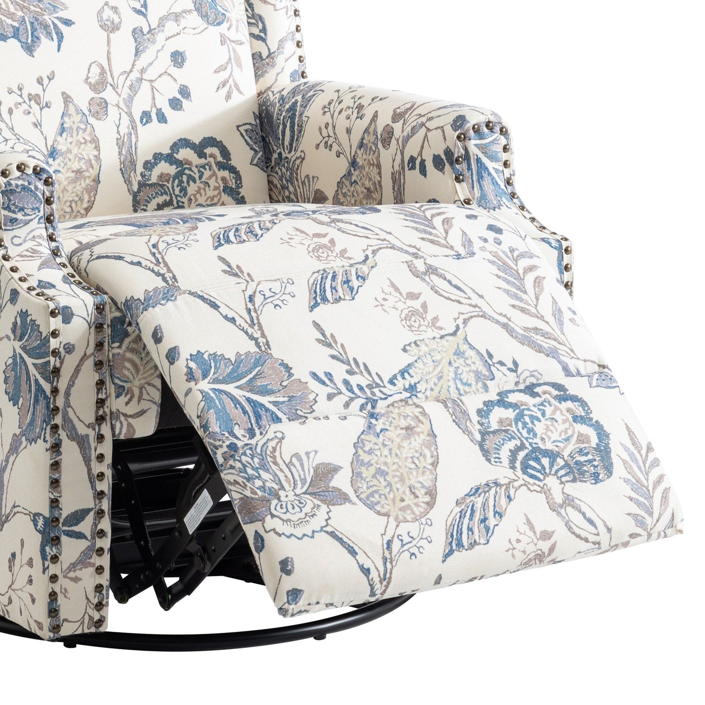Lot de 2 chaises inclinables à bascule pivotantes à commande manuelle avec dossier inclinable, motif, 73,7 cm de largeur.