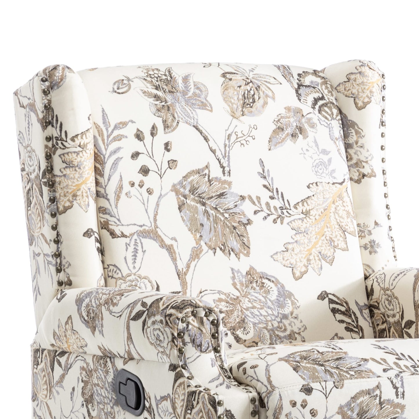 Lot de 2 chaises inclinables à bascule pivotantes à commande manuelle avec dossier inclinable, motif, 73,7 cm de largeur.