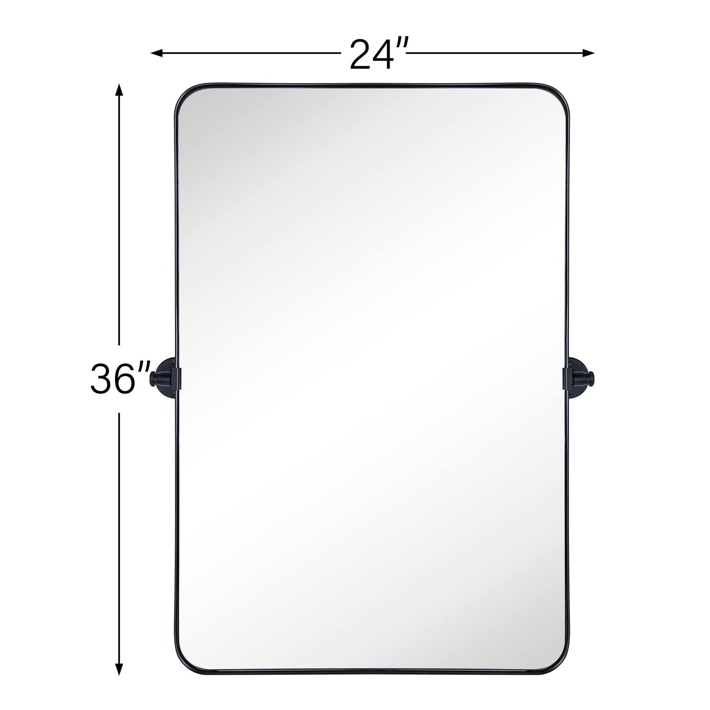 TEHOME Jonathan Miroir mural rectangulaire pivotant et inclinable en métal
