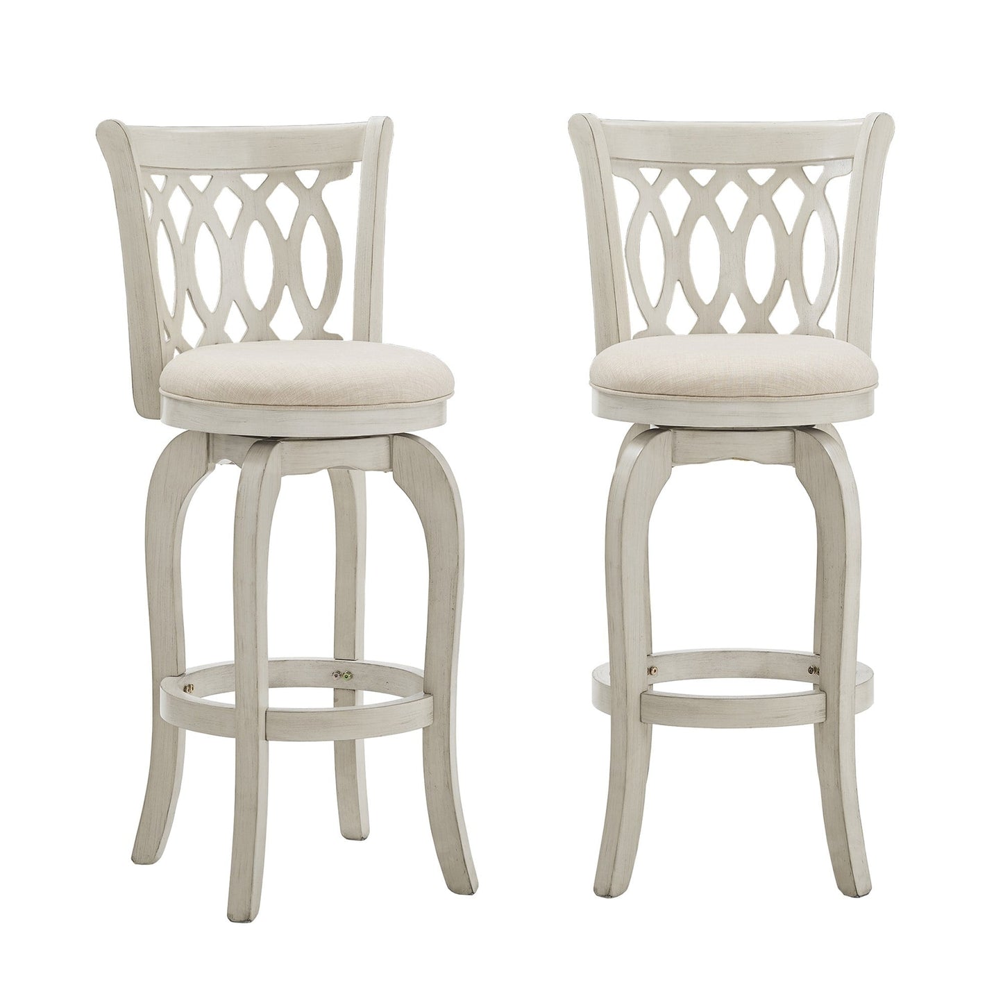 Tabouret de bar pivotant Rovinj avec dossier incurvé