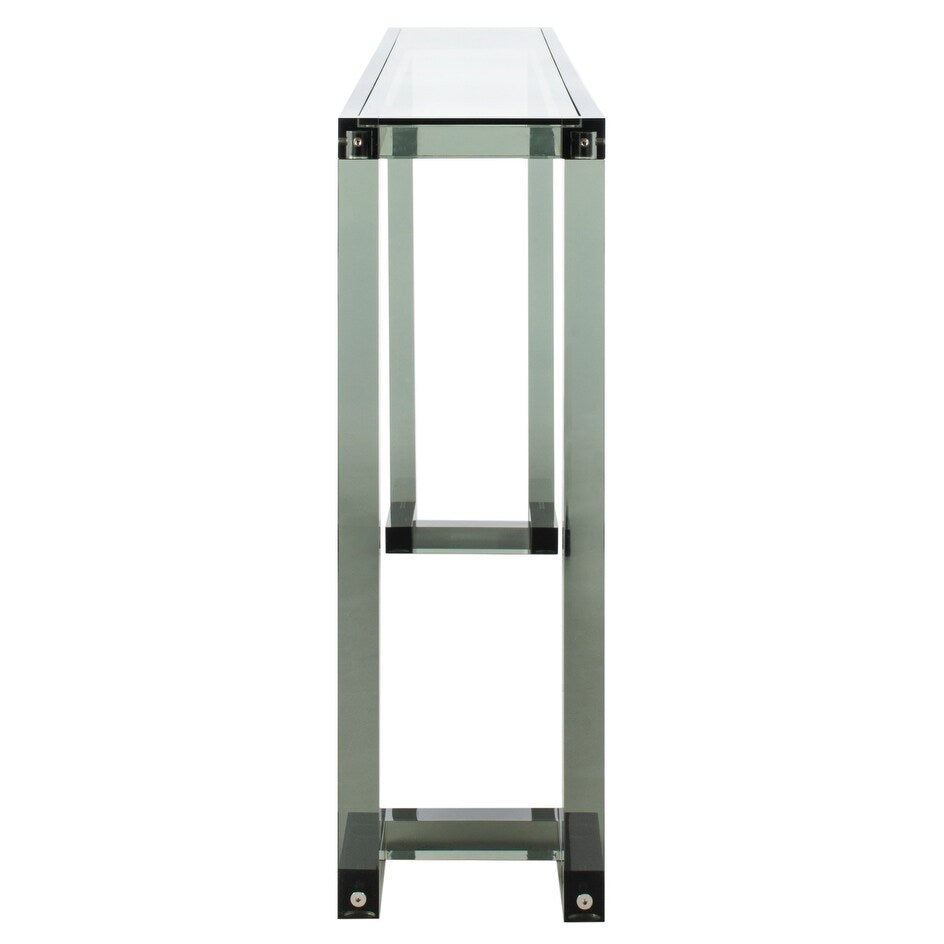 Table console en acrylique Couture Camryn de SAFAVIEH - Transparent - 60 L x 10 l x 30 h - 52Lx10Lx30H