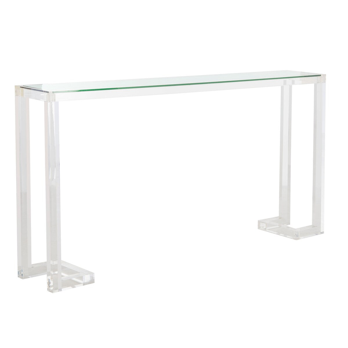 Table console en acrylique Couture Camryn de SAFAVIEH - Transparent - 60 L x 10 l x 30 h - 52Lx10Lx30H