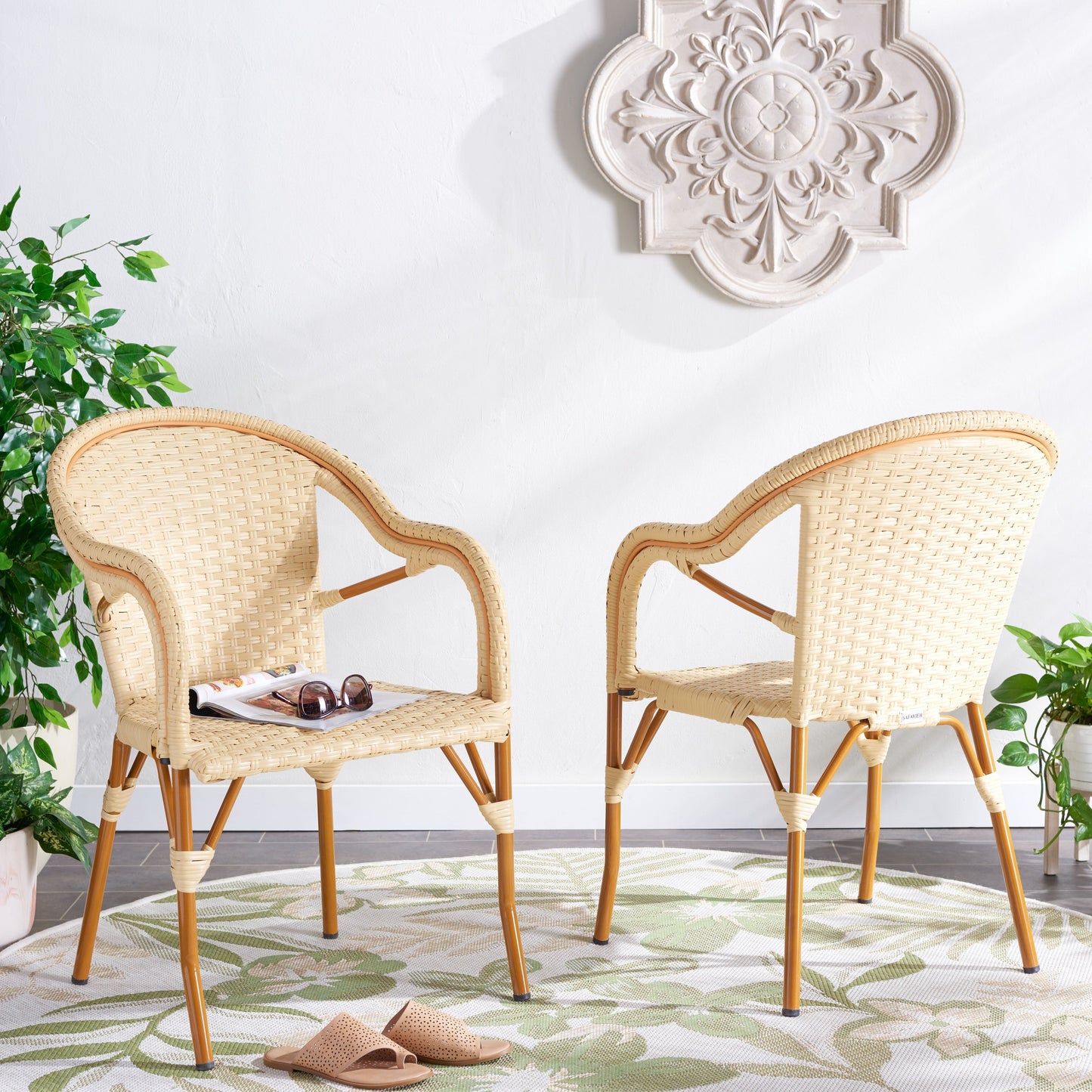 Fauteuil à accoudoirs SAFAVIEH Doreth (lot de 2) - 58,4 x 91,4 x 63,5 cm (LxlxH)