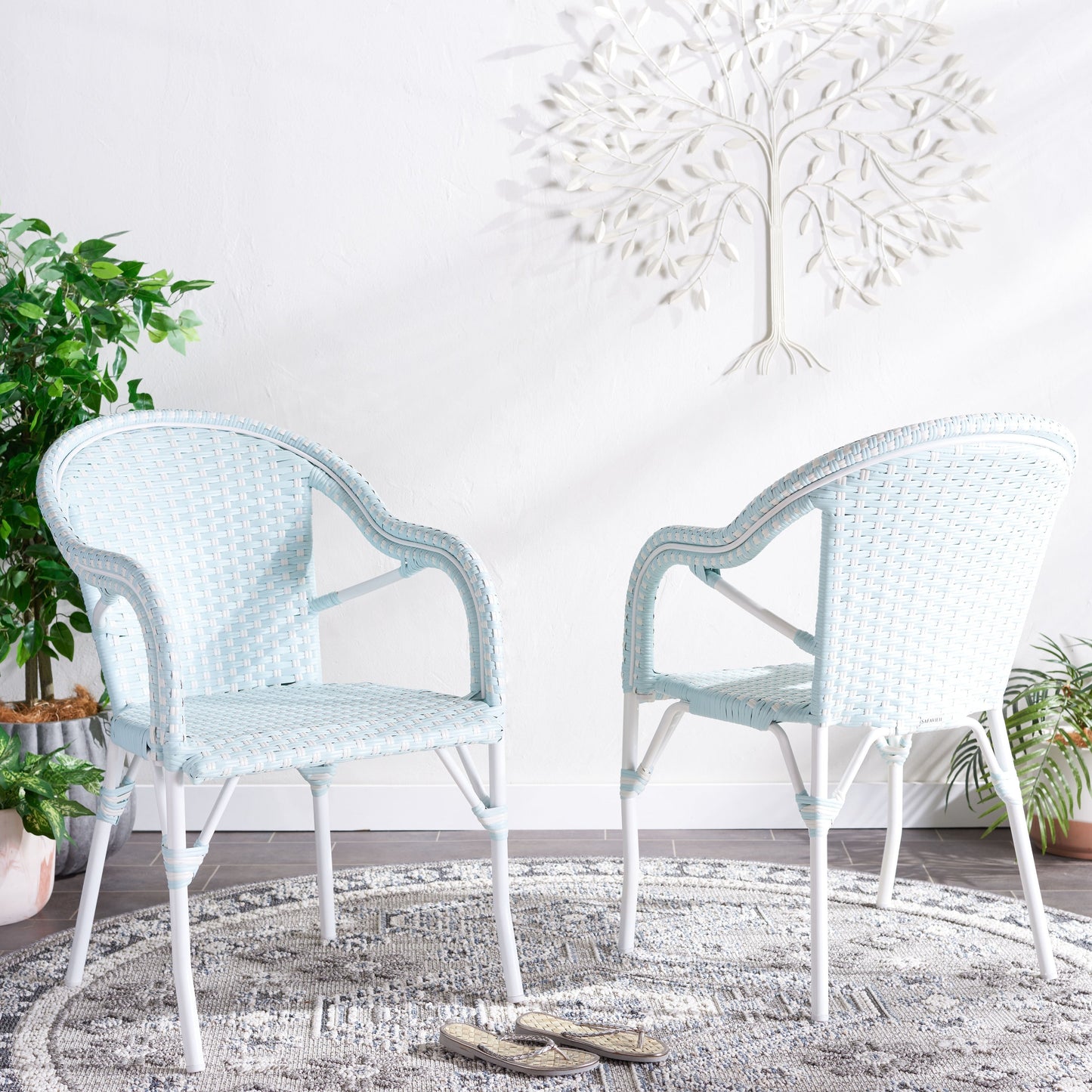 Fauteuil à accoudoirs SAFAVIEH Doreth (lot de 2) - 58,4 x 91,4 x 63,5 cm (LxlxH)