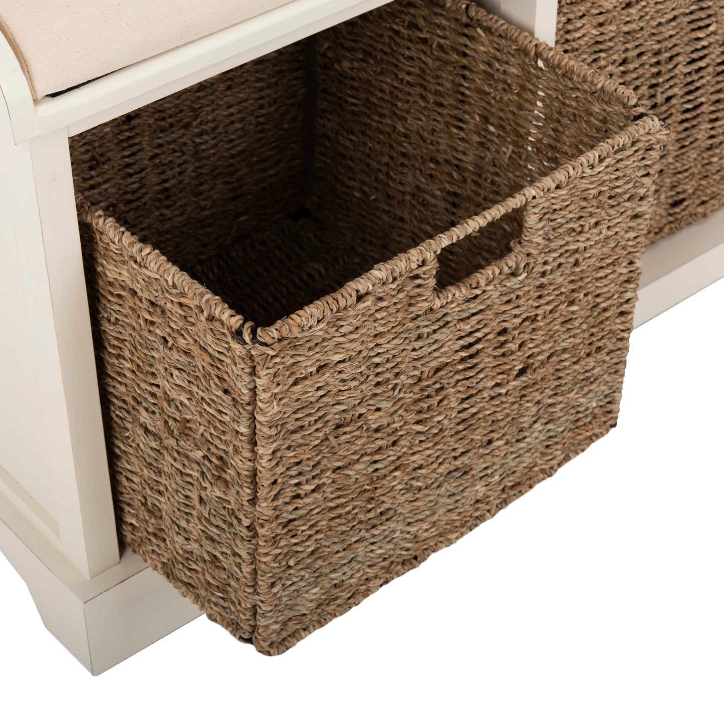 Banc de rangement SAFAVIEH Eola gris/blanc - 47 x 16,1 x 19,9 - 47Lx16Px20H
