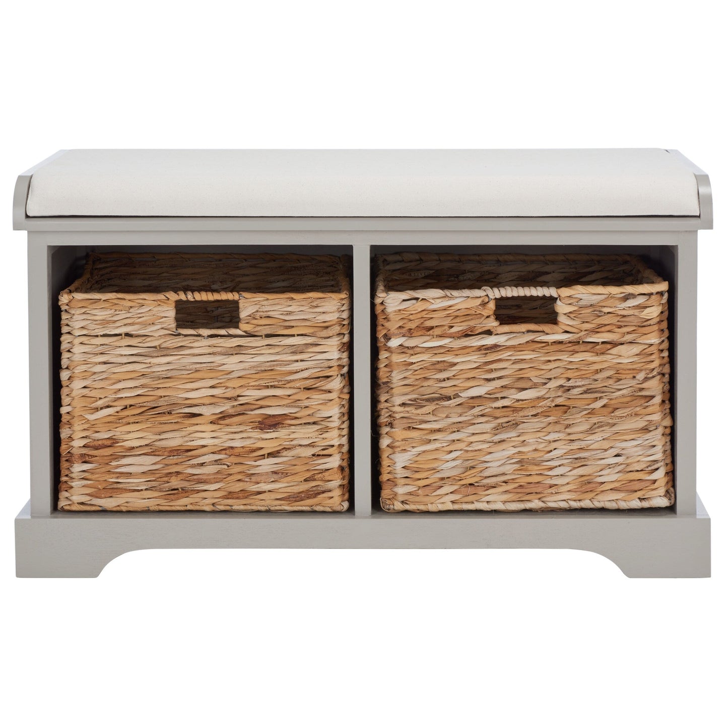 Banc-pouf SAFAVIEH Euphemia en osier brun - 85 x 41 x 50 cm - 86L x 41P x 50H