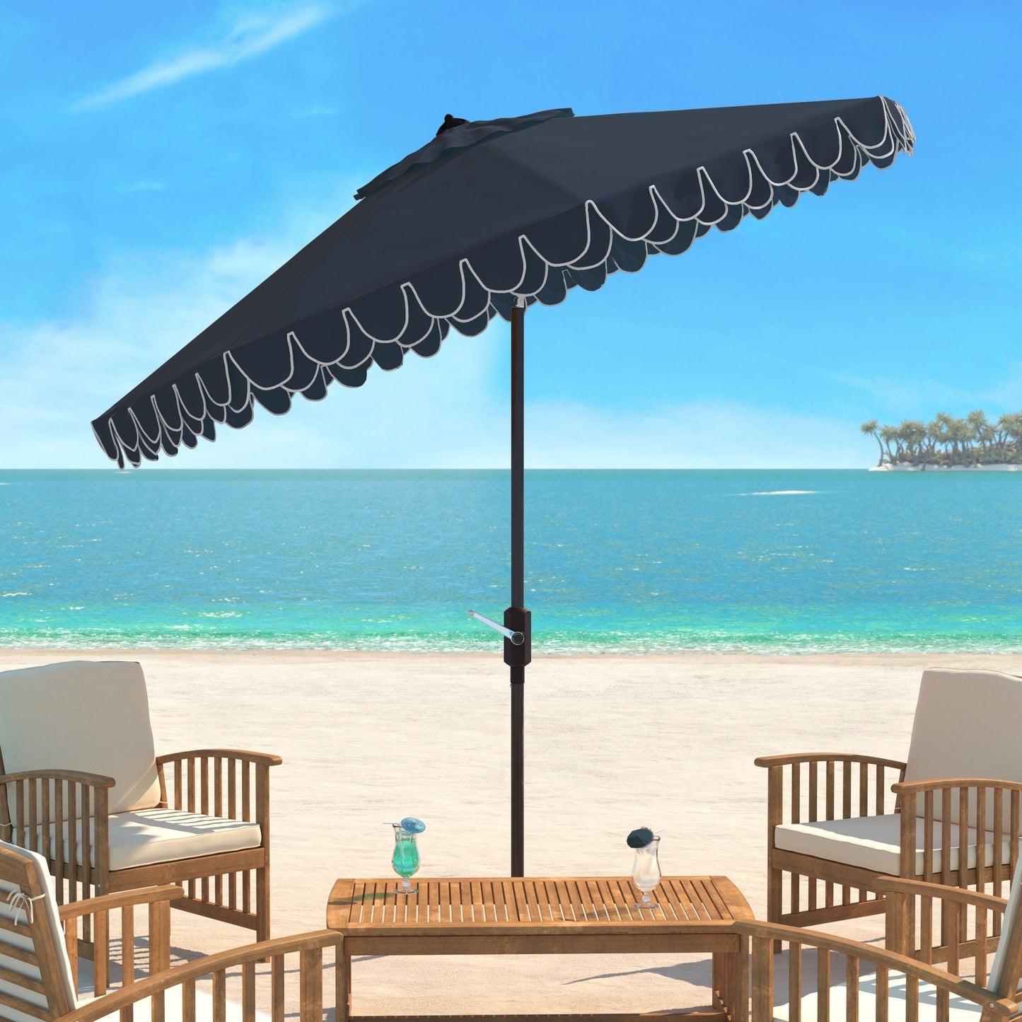 Parasol SAFAVIEH Gebbine Elegant de 2,7 mètres