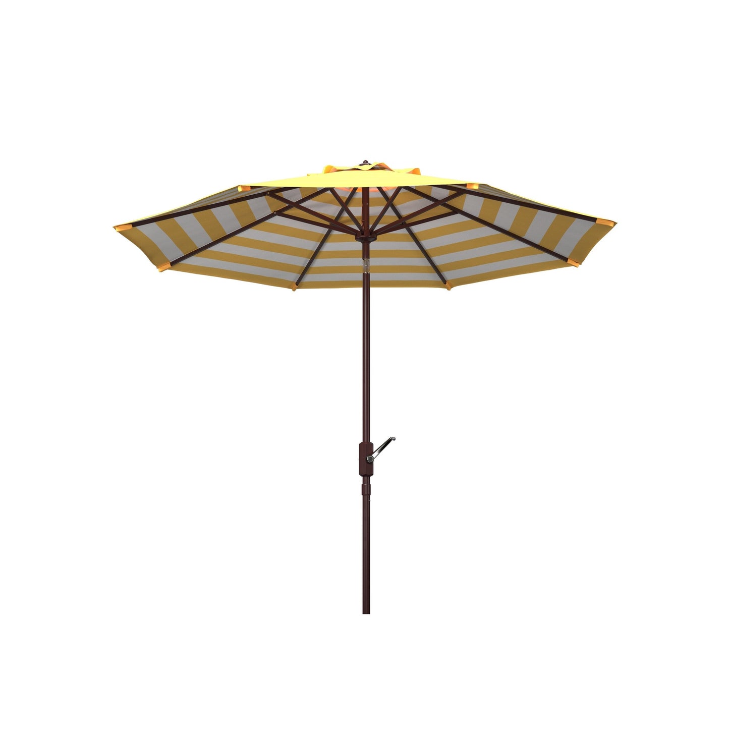 Parasol de jardin à manivelle SAFAVIEH Hadire Inside Out à rayures, 9 pieds