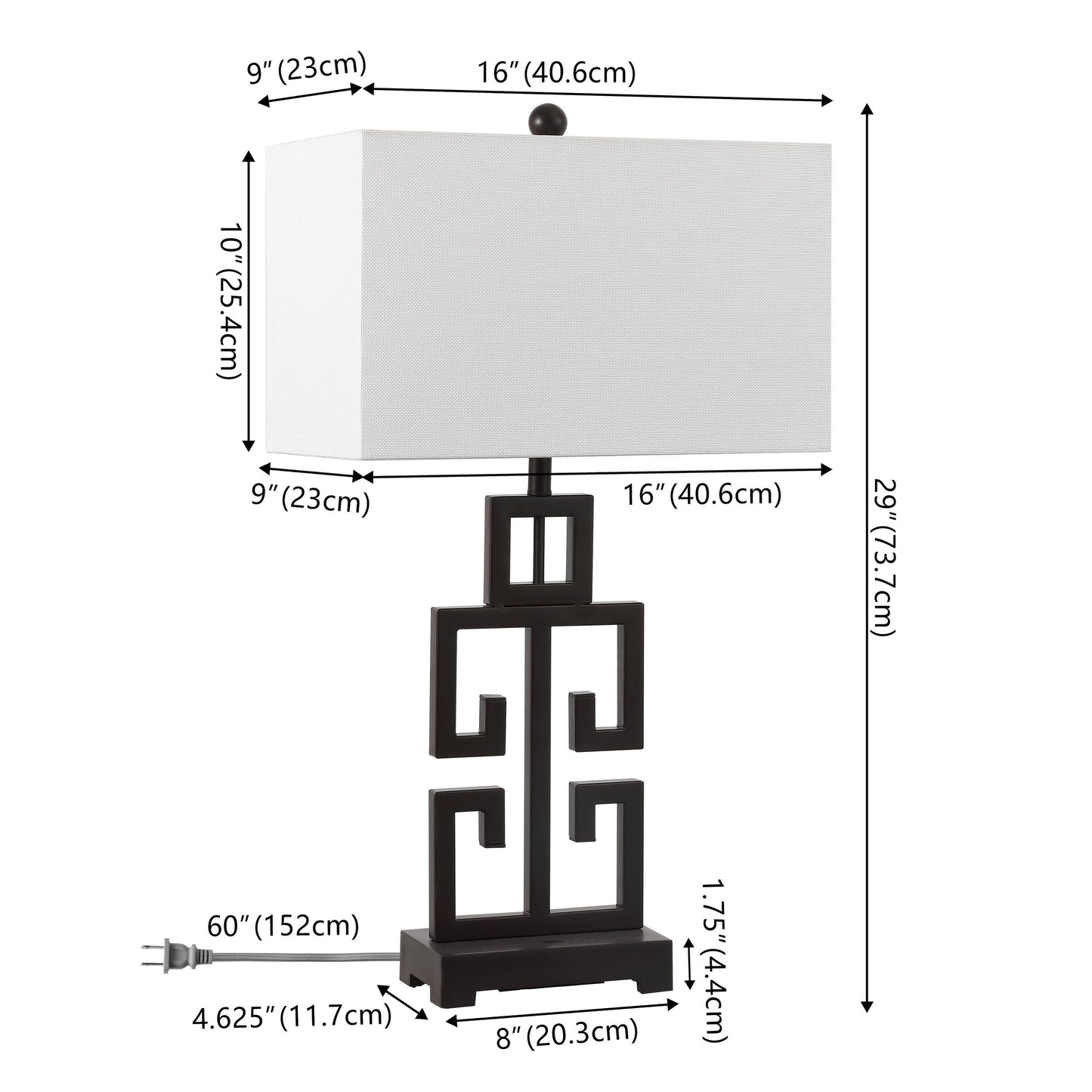SAFAVIEH Lighting Chantelle, lampe de table antique dorée de 74 cm (lot de 2) - 16W x 9D x 74H