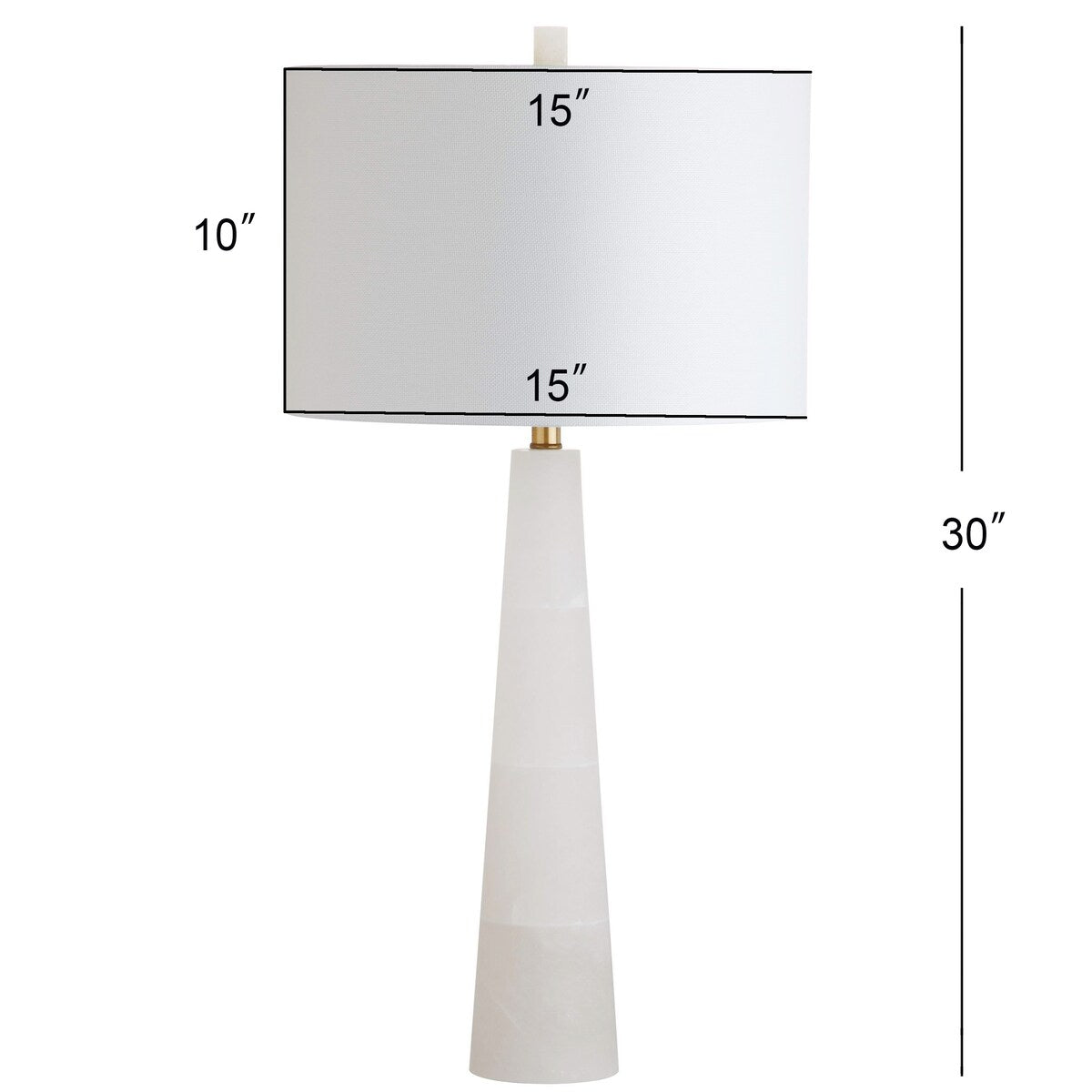 Lampe de table LED en albâtre Giorgiana de 76 cm (30 pouces) de SAFAVIEH Lighting - 38x38x76 cm (15x15x30 pouces) - 15Wx15Dx30H
