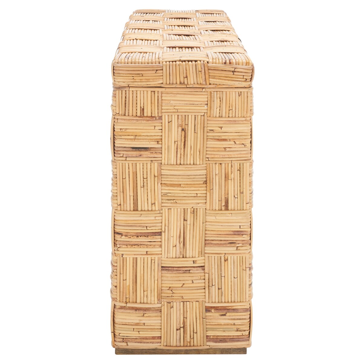 Table console en rotin SAFAVIEH Mindel - 51L x 14P x 32H (largeur x profondeur x hauteur)