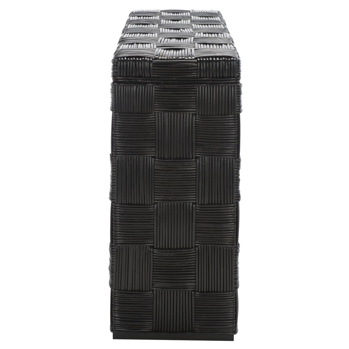 Table console en rotin SAFAVIEH Mindel - 51L x 14P x 32H (largeur x profondeur x hauteur)