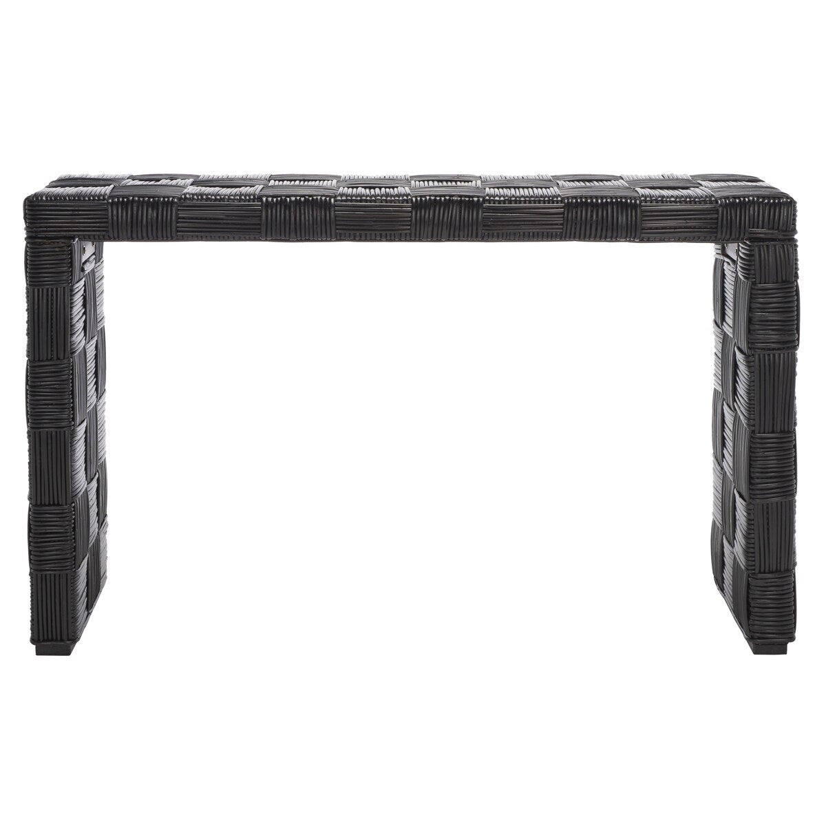 Table console en rotin SAFAVIEH Mindel - 51L x 14P x 32H (largeur x profondeur x hauteur)