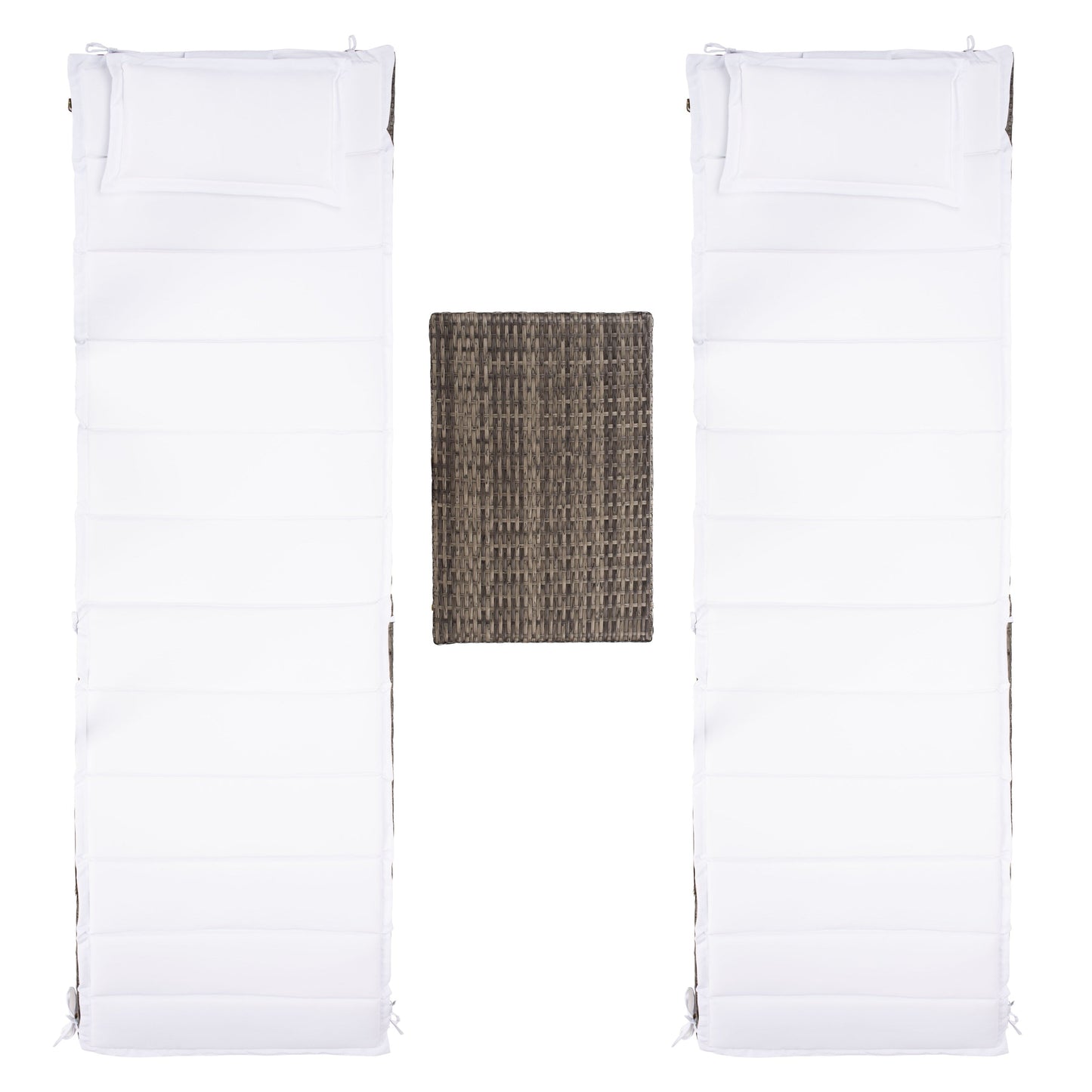 Ensemble de chaises longues de jardin Blaguna 3 pièces de SAFAVIEH - 83L x 20P x 24H (dimensions en pouces)