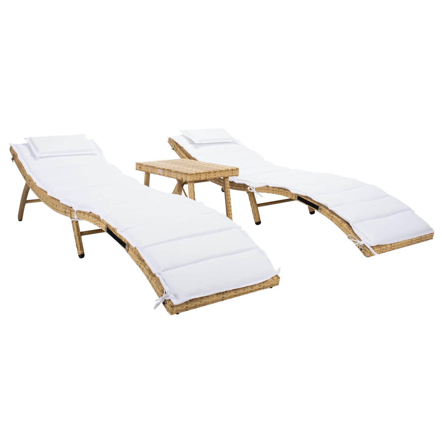 Ensemble de chaises longues de jardin Blaguna 3 pièces de SAFAVIEH - 83L x 20P x 24H (dimensions en pouces)
