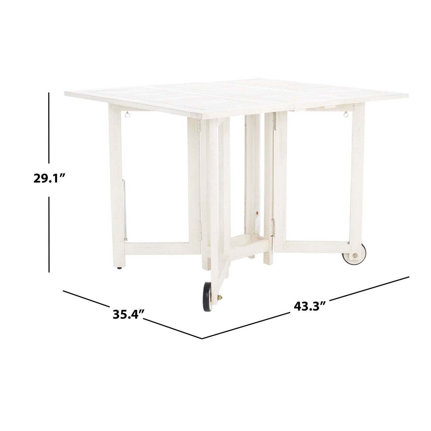 Ensemble de table de jardin SAFAVIEH Brandy 5 pièces - 109 L x 89 P x 74 H (cm)