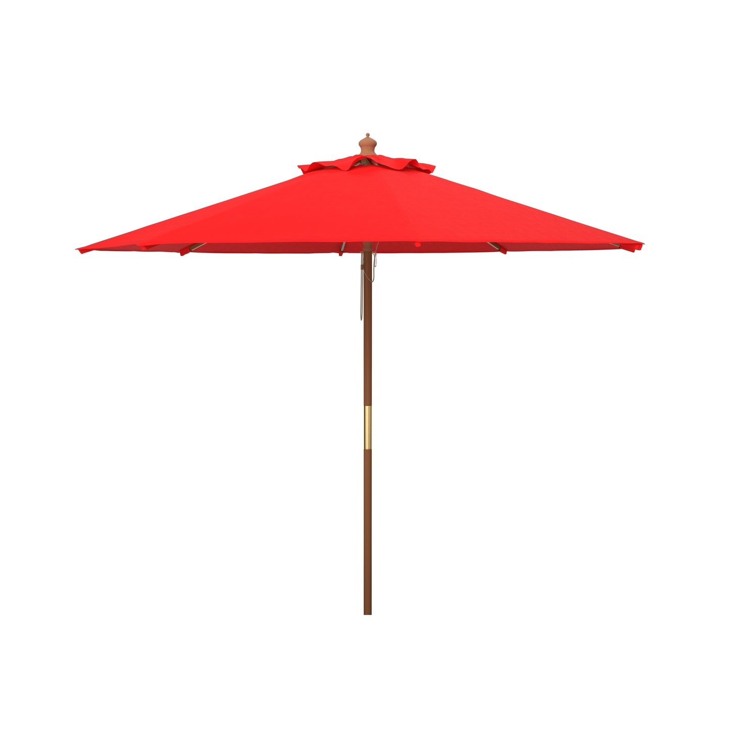 Parasol de jardin Glauca 3,35 m (11 pieds) en bois avec poulie de la marque SAFAVIEH