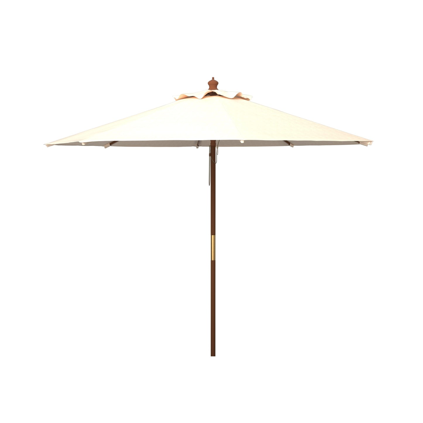 Parasol de jardin Glauca 3,35 m (11 pieds) en bois avec poulie de la marque SAFAVIEH