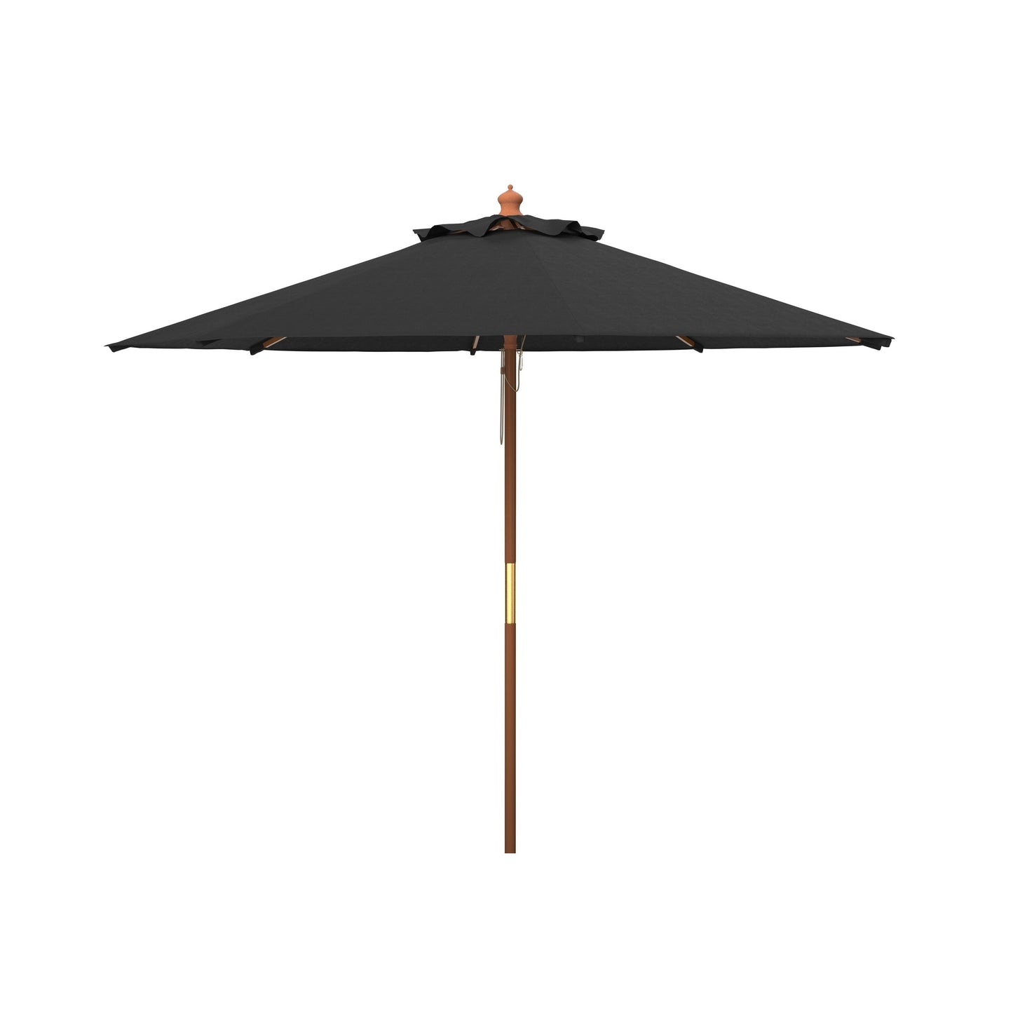 Parasol de jardin Glauca 3,35 m (11 pieds) en bois avec poulie de la marque SAFAVIEH