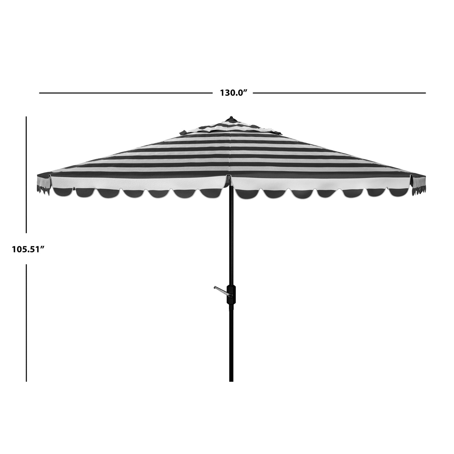 Parasol rond de jardin Jaylee de 3,35 m (11 pieds) de SAFAVIEH