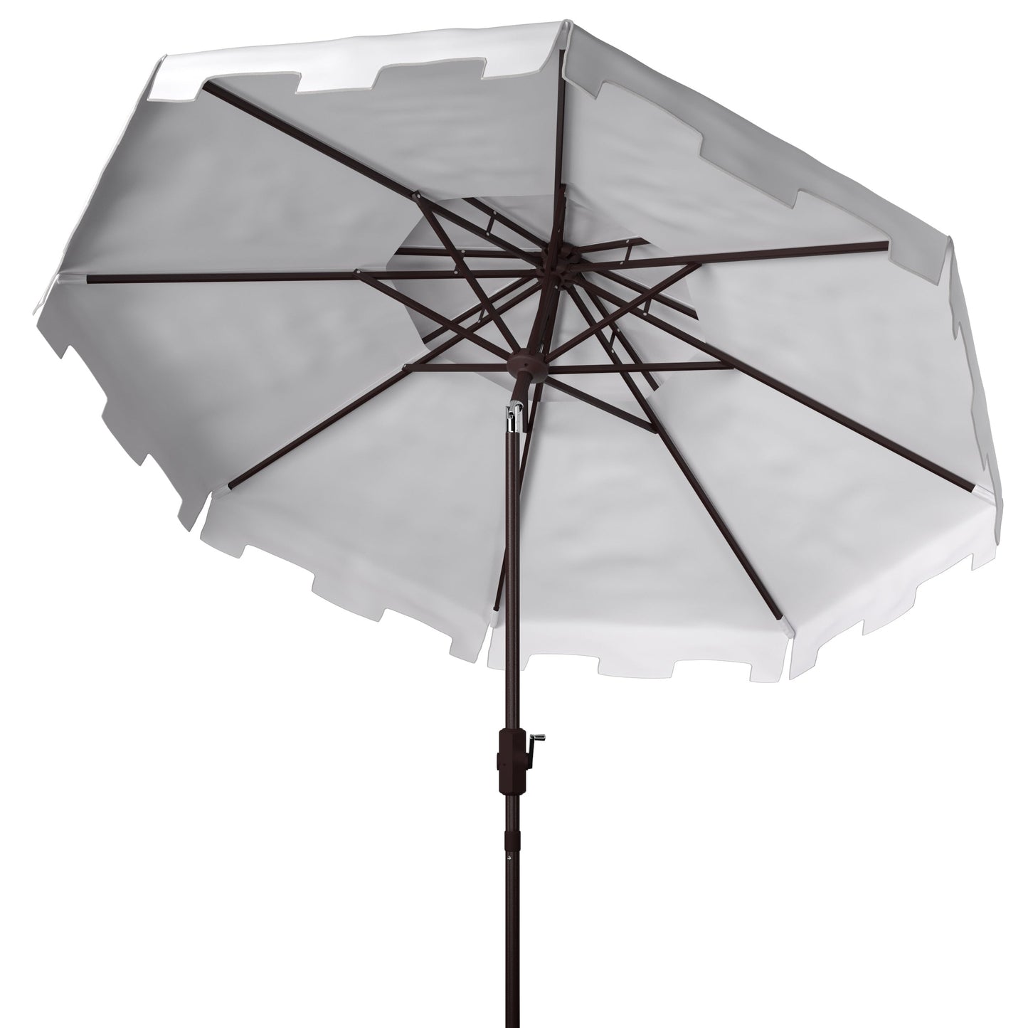Parasol de jardin SAFAVIEH Livia 9 pieds à double toit, pied non inclus.
