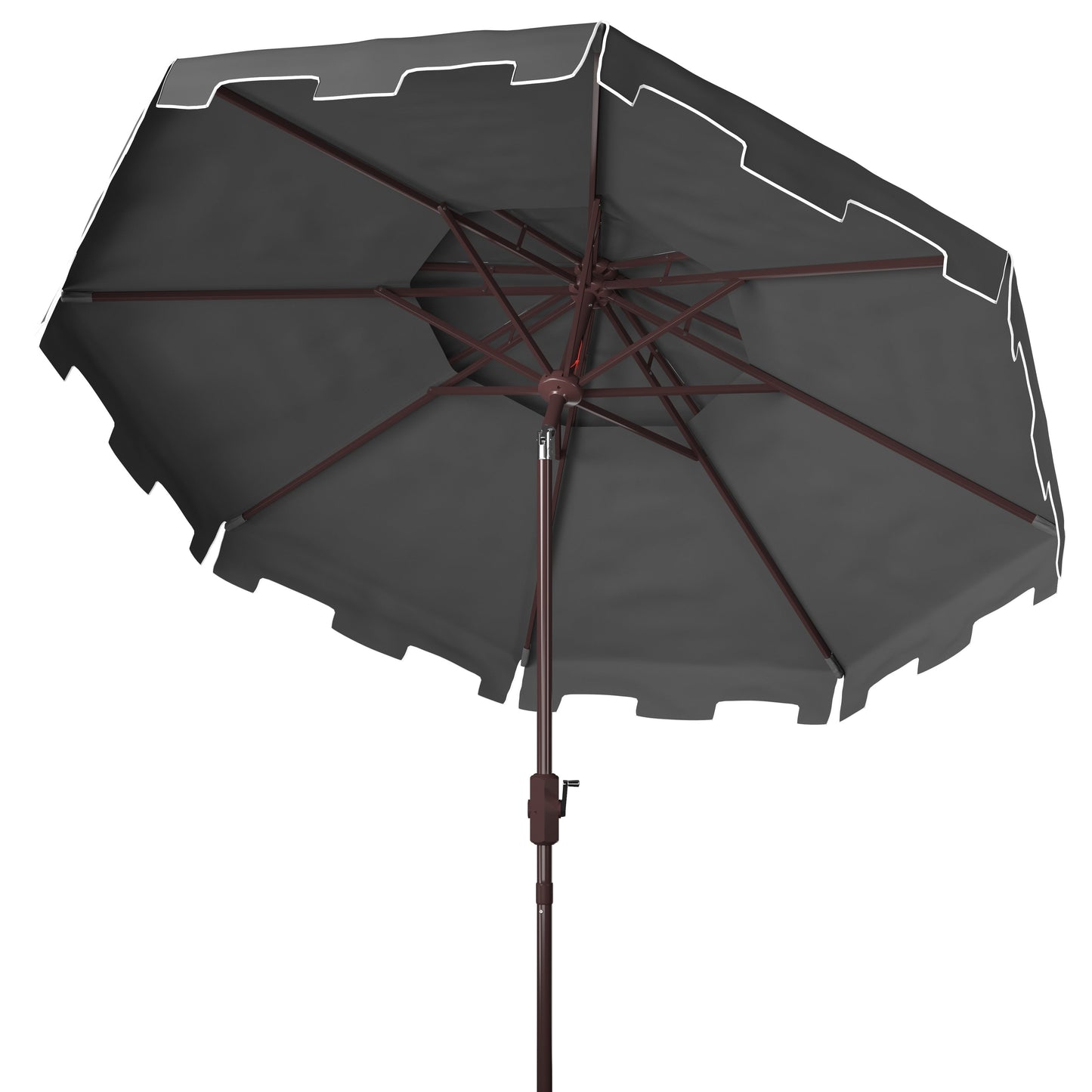 Parasol de jardin SAFAVIEH Livia 9 pieds à double toit, pied non inclus.