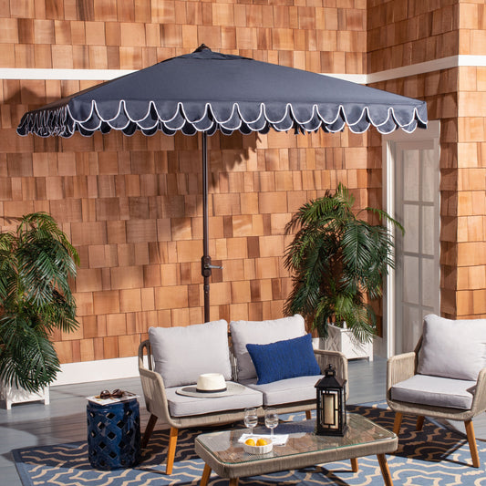 Parasol carré de 7,5 pieds pour extérieur, modèle Naima Valance de SAFAVIEH