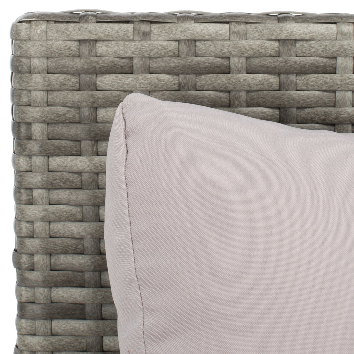 SAFAVIEH Lit de jardin Taniyah en osier avec coussins - 135L x 71P x 157H (cm)