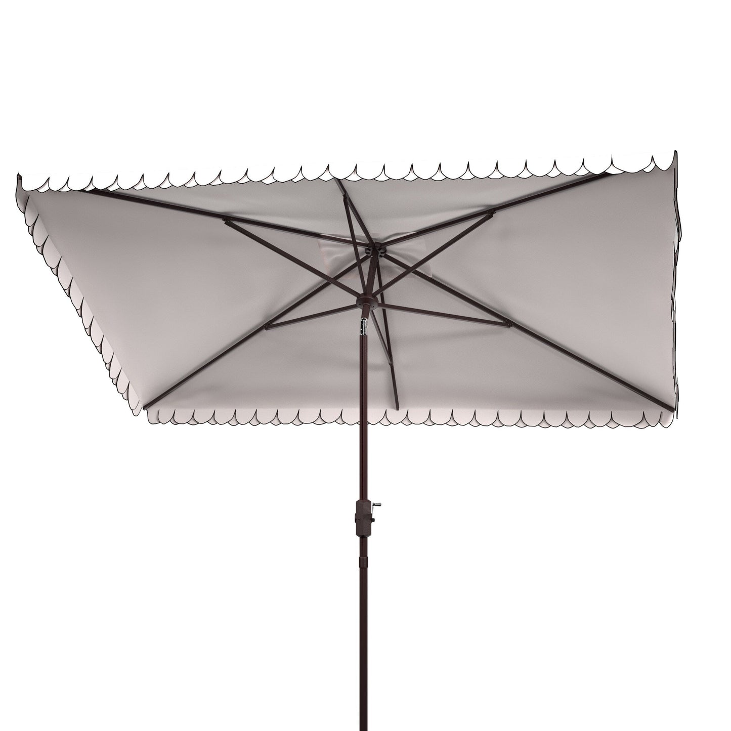 Parasol rectangulaire d'extérieur Zariah de SAFAVIEH, 6'x10', avec liseré