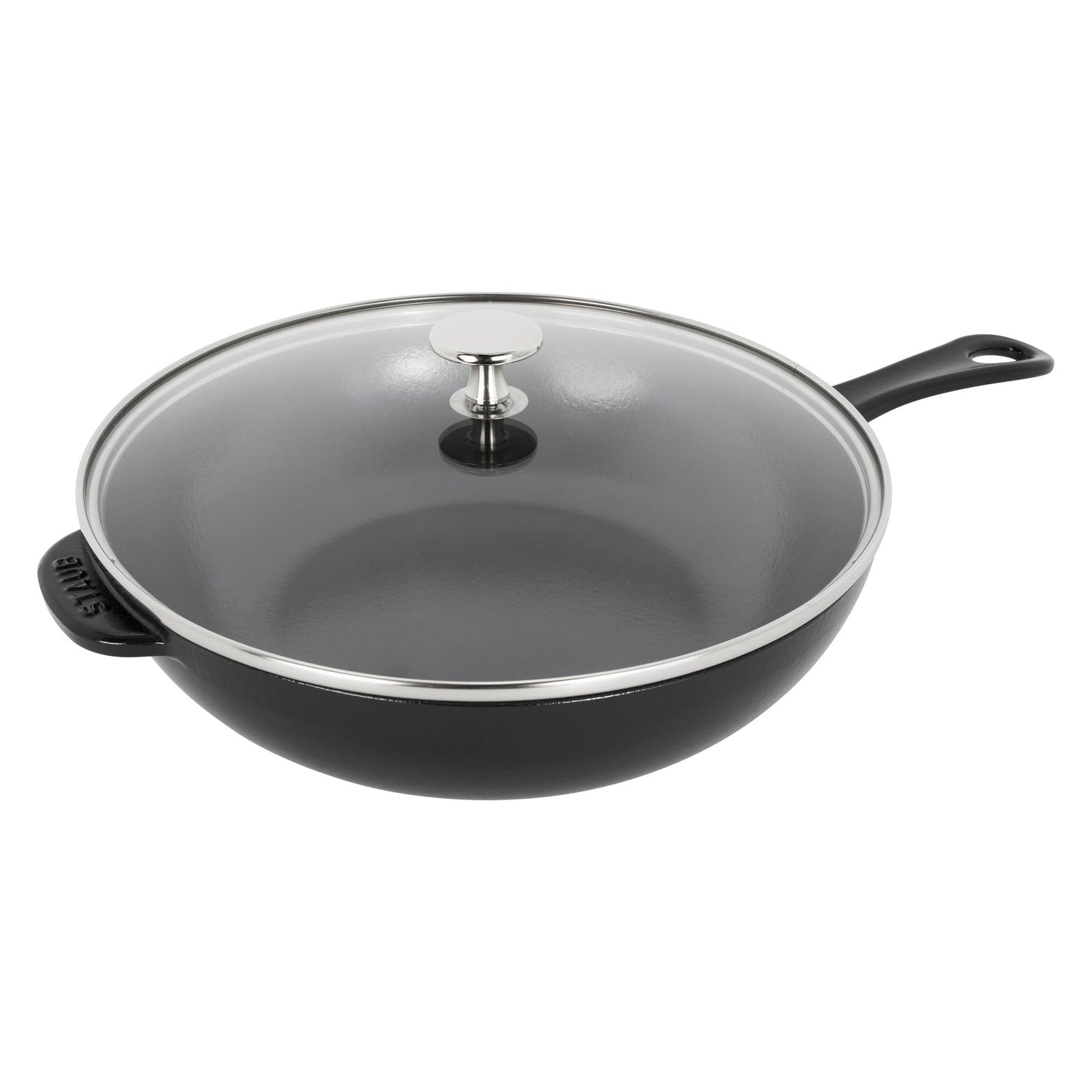 Casserole quotidienne en fonte STAUB de 2,9 quarts avec couvercle en verre