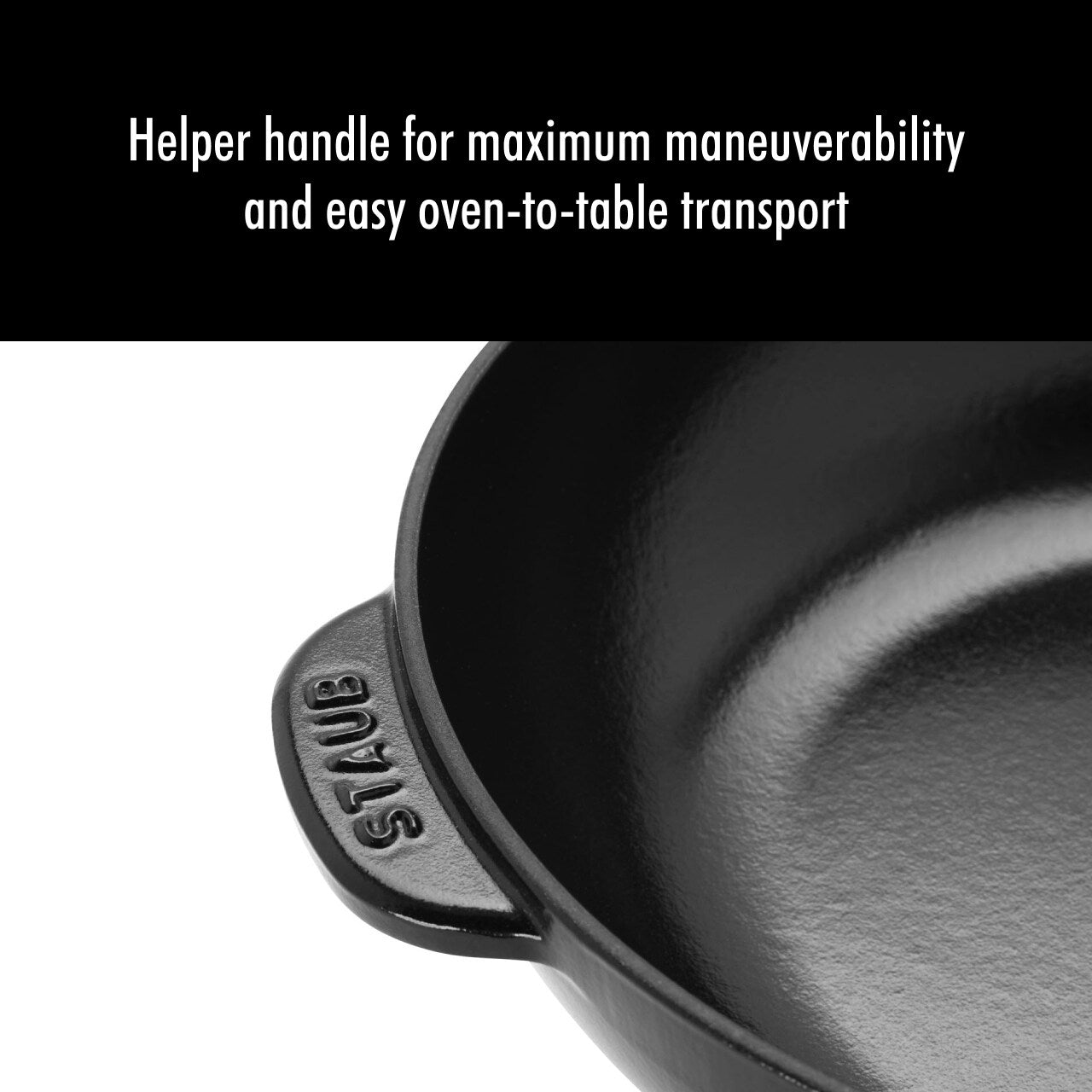 Casserole quotidienne en fonte STAUB de 2,9 quarts avec couvercle en verre