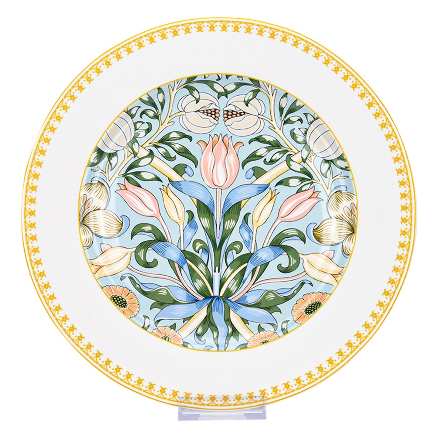 Service de table en porcelaine fine Morris Garden de STP Goods, lot de 24 pièces pour 6 personnes