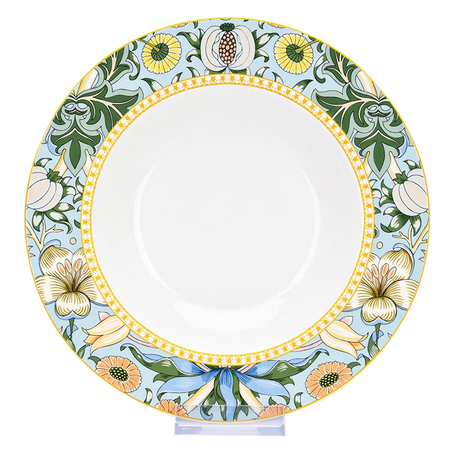 Service de table en porcelaine fine Morris Garden de STP Goods, lot de 24 pièces pour 6 personnes