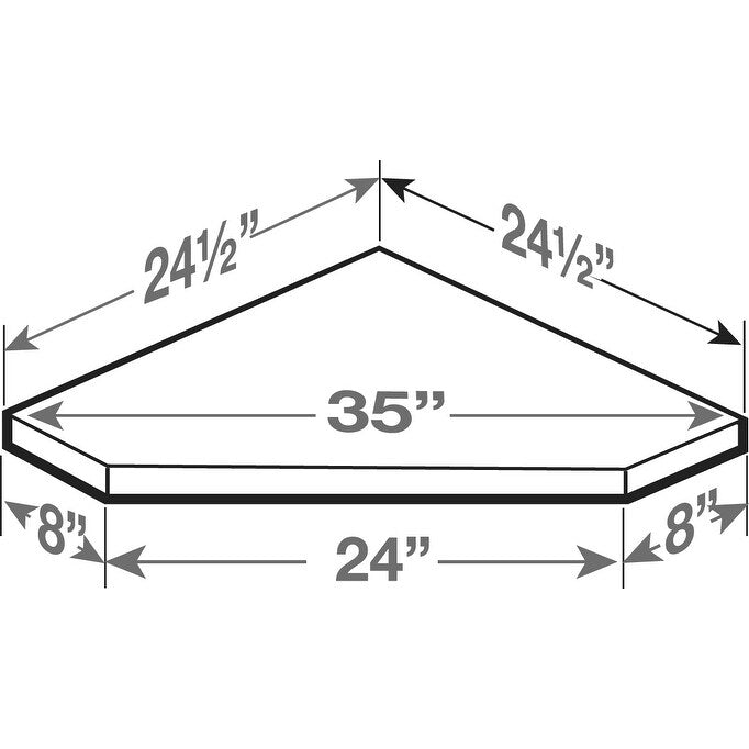Ensemble de 3 pièces pour meuble-lavabo d'angle Shaker