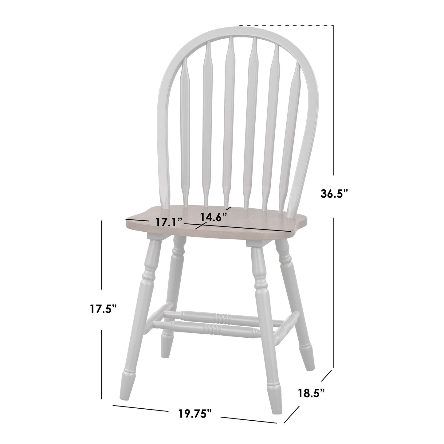 Ensemble de salle à manger 5 pièces en bois massif de style farmhouse Simple Living Carolina avec rallonge