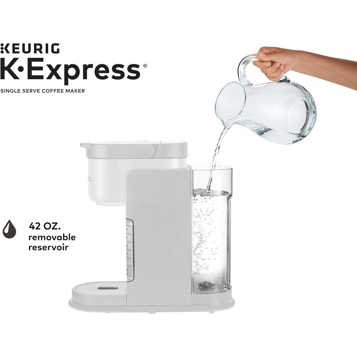 Machine à café à dosettes K-Cup pour une seule tasse, 3 tailles de café, café fort, réservoir de 42 oz, pierre chaude