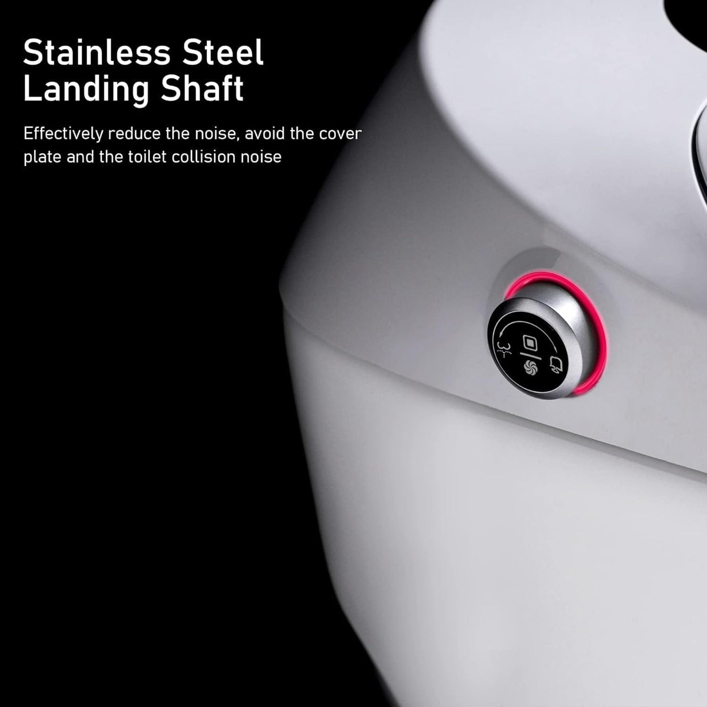 Toilettes intelligentes, Bidet à une pièce pour salles de bain, Toilettes modernes allongées avec eau chaude, Double chasse d'eau automatique, Fonctionnement par capteur de pied