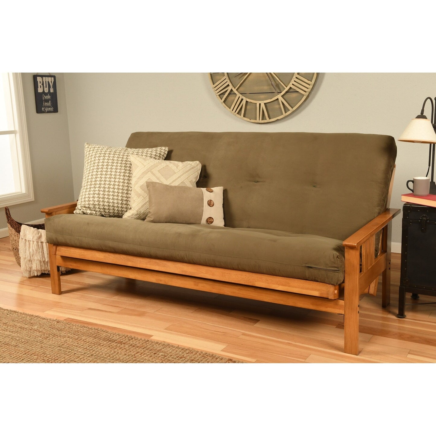 Somette Matelas de futon de remplacement de taille double en mousse haute densité et à ressorts uniquement (cadre non inclus)