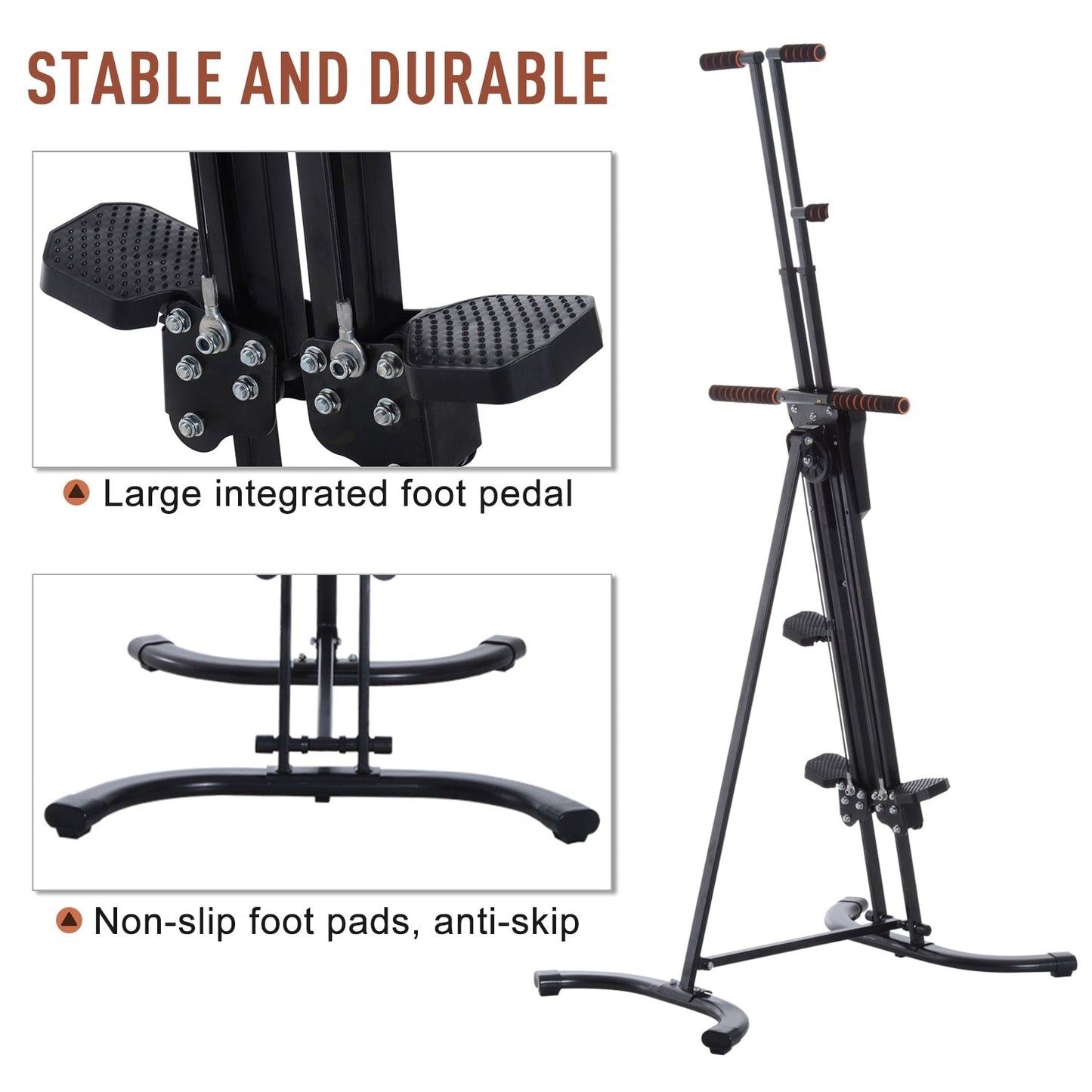 Machine d'exercice escalade verticale en acier Soozier - 71L x 66W x 208H (cm)