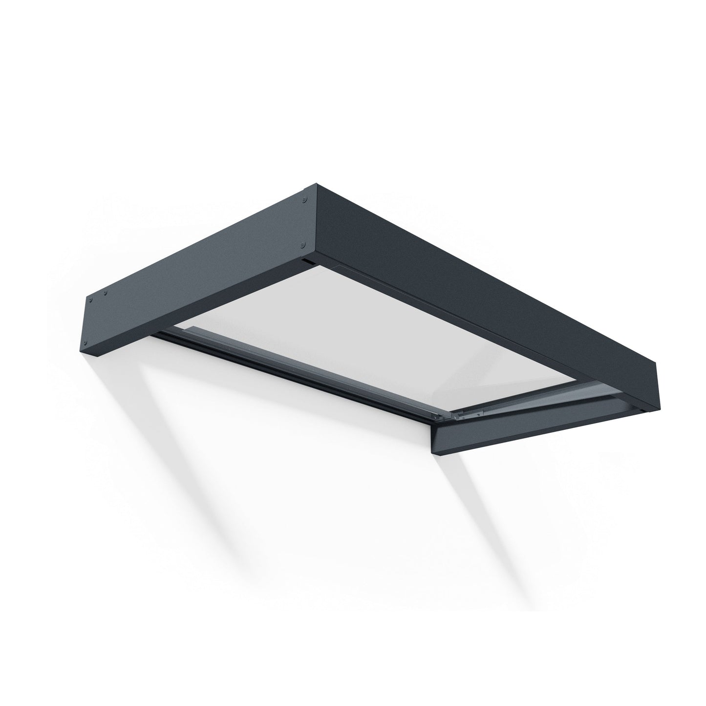 Auvent de porte et de fenêtre Sophia de 3 pieds, gris transparent