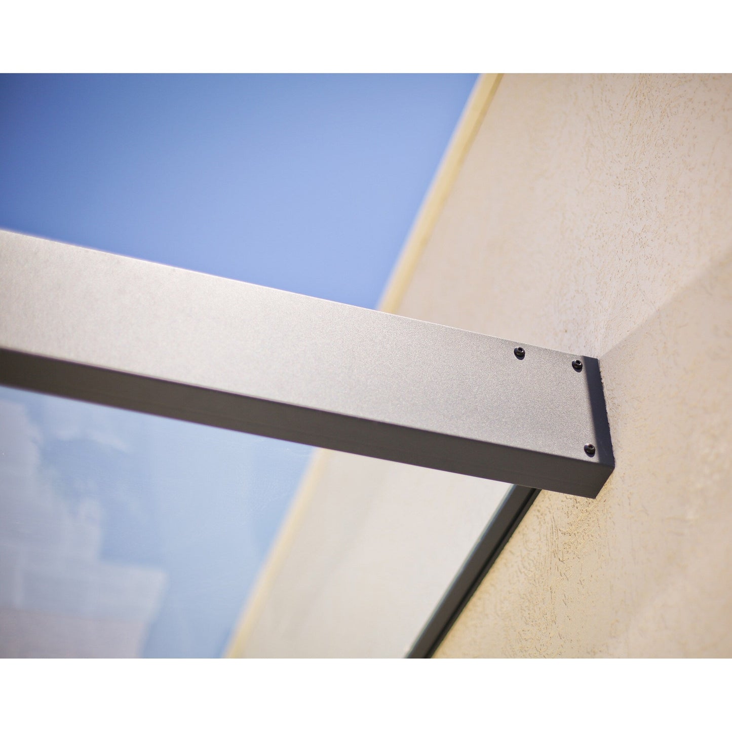 Auvent de porte et de fenêtre Sophia de 3 pieds, gris transparent