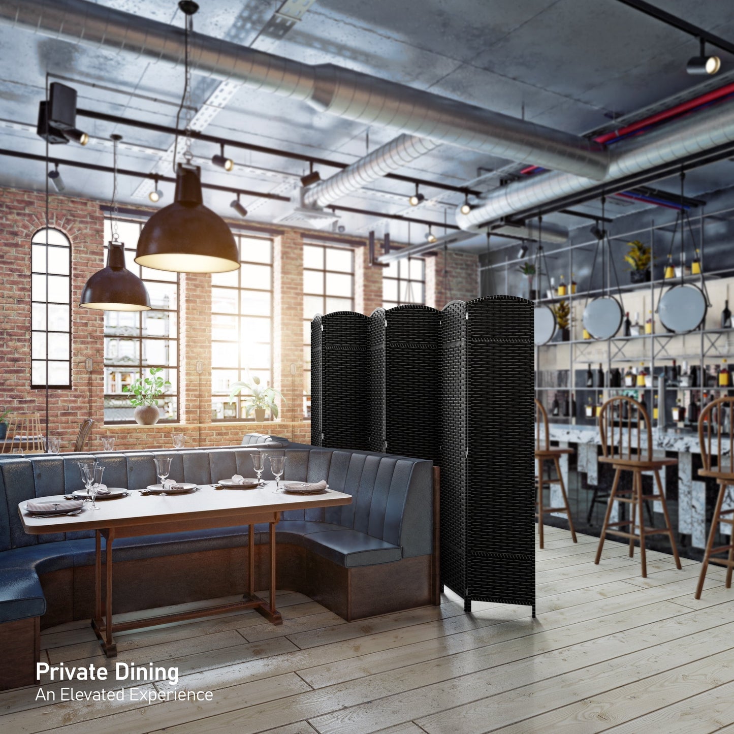 Sorbus Écran de séparation de pièce à 6 panneaux, grand écran de confidentialité, extra large, à double charnière, en maille tissée à la main, pliable - 6 pieds