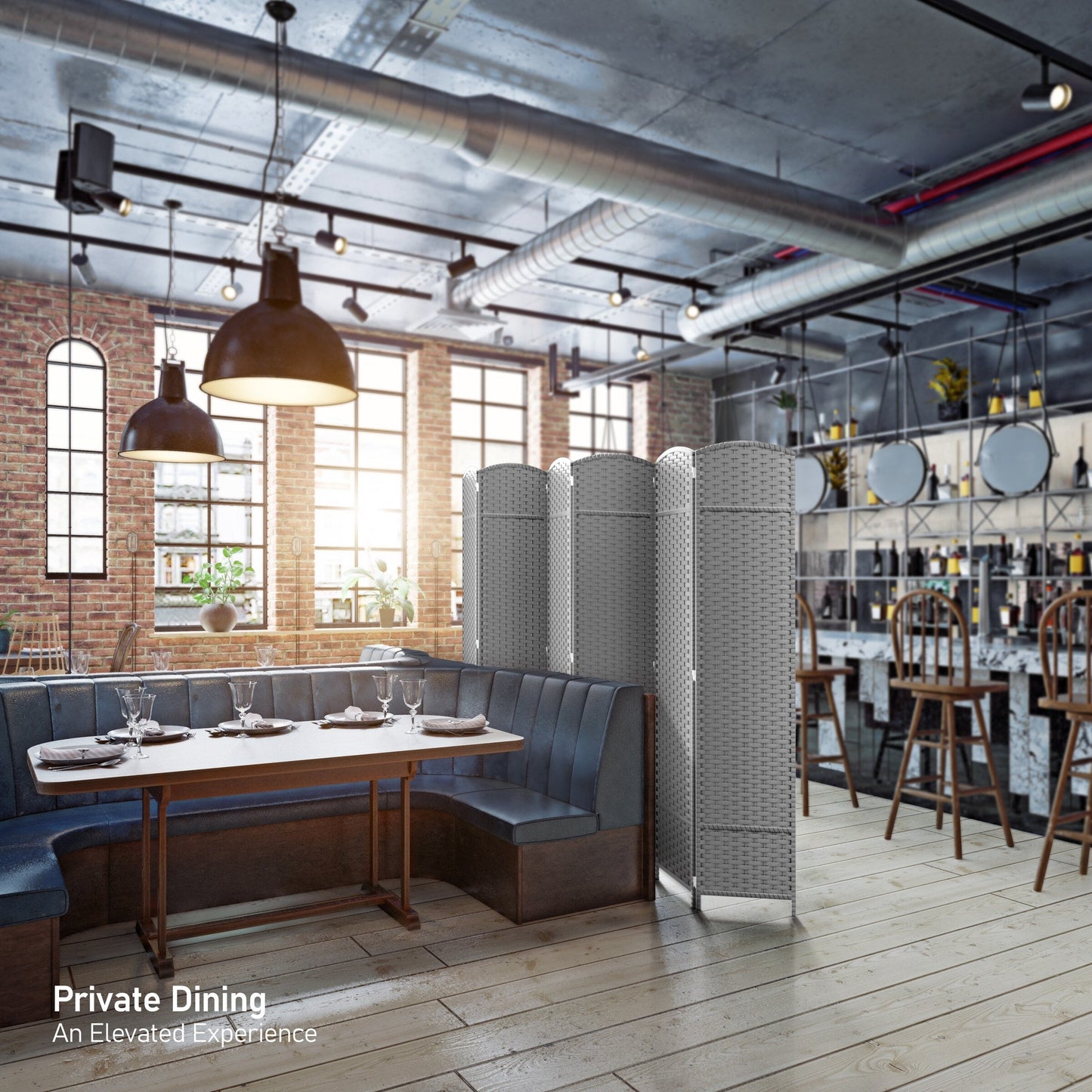 Sorbus Écran de séparation de pièce à 6 panneaux, grand écran de confidentialité, extra large, à double charnière, en maille tissée à la main, pliable - 6 pieds