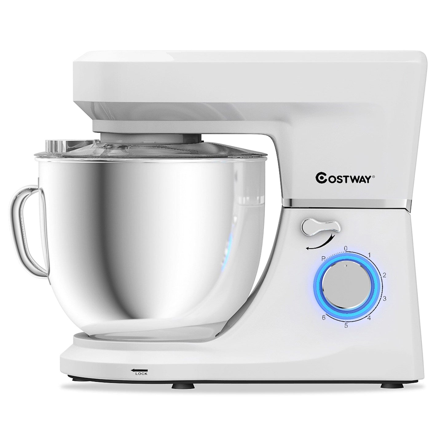 Robot pâtissier 7,5 Qt, 6 vitesses, tête inclinable, avec batteur électrique